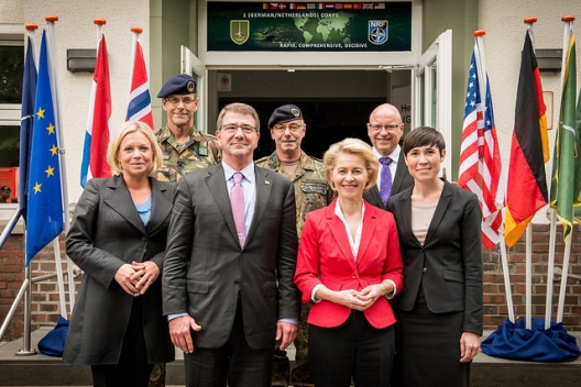 Defense ministers of the Netherlands, US, Germany, and Norway, June 22, 2015