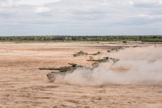 Norwegian armor participating in NATO Noble Jump Exercise, June 16, 2015