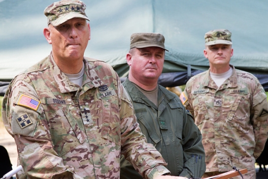 Gen. Raymond Odierno and Ukrainian Gen. Oleh Garchu, July 8, 2015