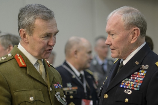 UK Gen. Sir Nicholas Houghton and US Gen. Martin Dempsey, Jan. 22, 2015