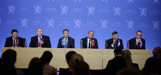 Deputy defense ministers of Norway, USA, Sweden, Denmark, Finland, and Iceland, Sept. 8, 2015