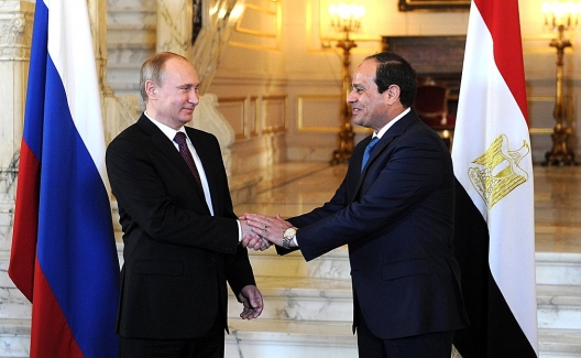 Russian President Vladimir Putin and Egyptian President Abdel Fattah el-Sisi, Feb. 9, 2015