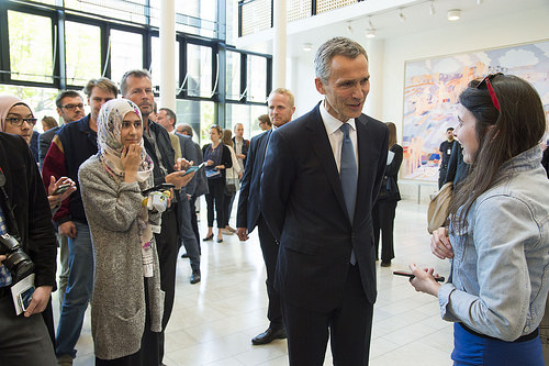 Secretary General Jens Stoltenberg meets with students at Oslo University, June 4, 2015