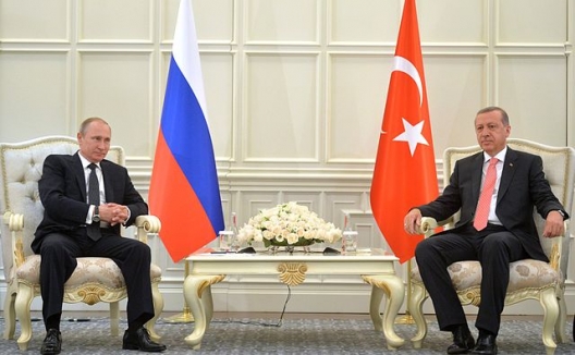 Russian President Vladimir Putin and Turkish President Recep Tayyip Erdoğan, June 13, 2015