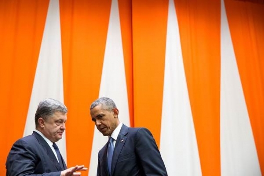 Ukrainian President Petro Poroshenko and President Barack Obama, Sept. 28, 2015