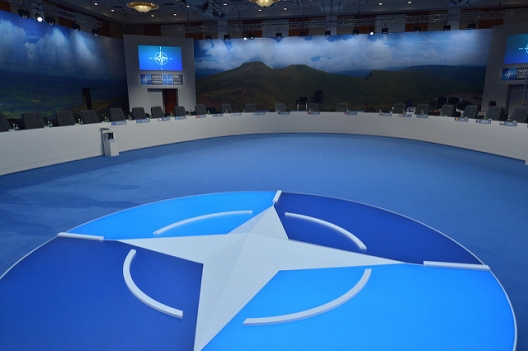 Meeting room at NATO summit in Wales, Sept. 3, 2014