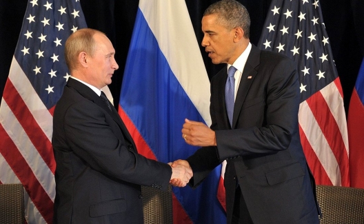 Russian President Vladimir Putin and Barack Obama, June 18, 2012