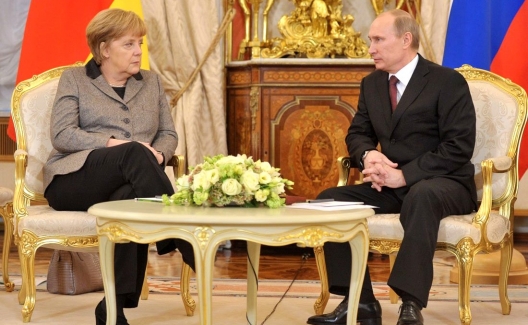 Chancellor Angela Merkel and President Vladimir Putin, Nov. 16, 2012