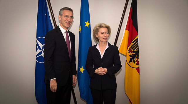 Secretary General Jens Stoltenberg and German Defense Minister Ursula von der Leyen, January 14, 2015