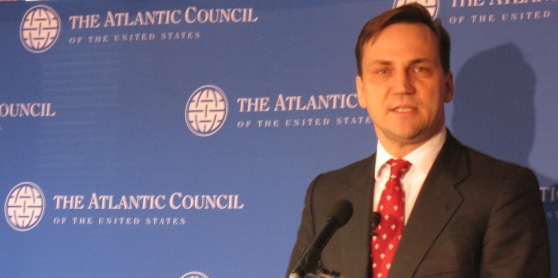 Polish Foreign Minister Radoslaw Sikorski Talks to Council