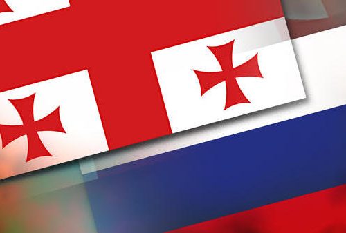 Georgia Russia Flags