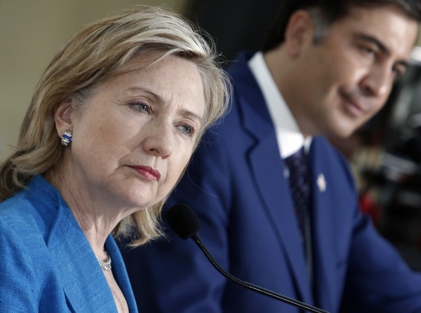 Clinton and Putin disagree on ‘occupation’ of Georgia