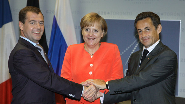 France, Germany and Russia begin Trilateral Summit