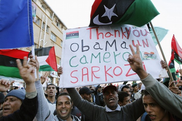 Obama, Cameron and Sarkozy commit to regime change in Libya