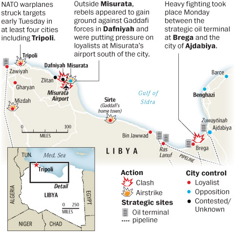 NATO steps up attacks in Libya; rebels report gains