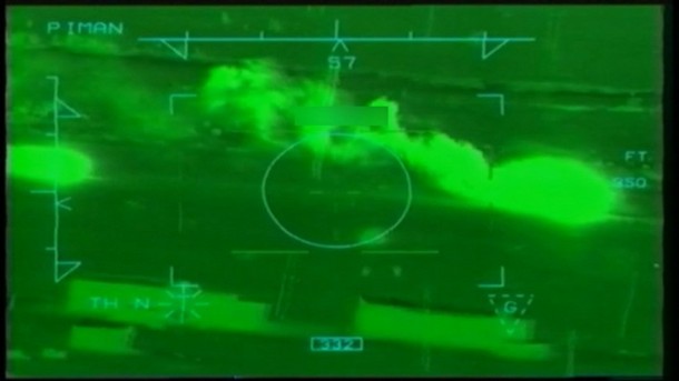 First strikes by NATO helicopters against Gaddafi forces