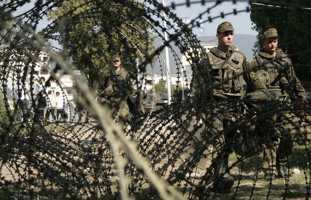 NATO troops and EU law enforcement close illegal Serb border crossing in Kosovo
