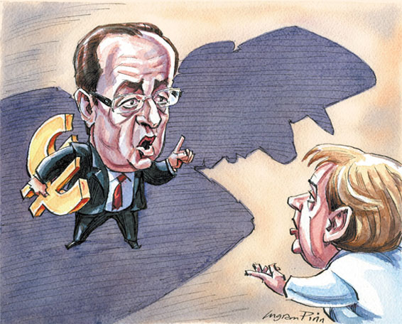 Hollande walks in the shadow of De Gaulle
