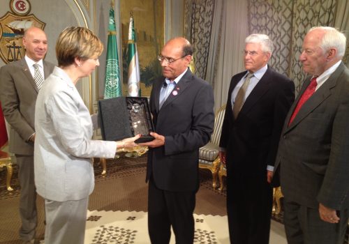 Moncef Marzouki receives Atlantic Council freedom award