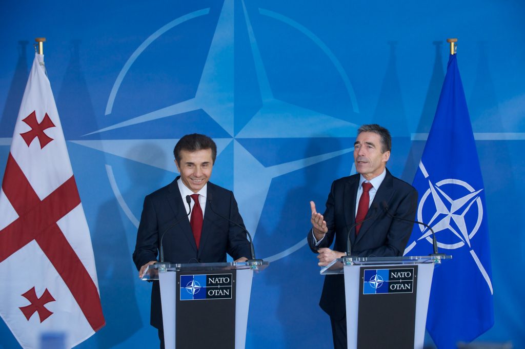 Rasmussen and Ivanishvili discuss Georgia’s democracy and relationship with NATO