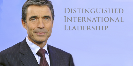 Anders Fogh Rasmussen Honored for Distinguished International Leadership
