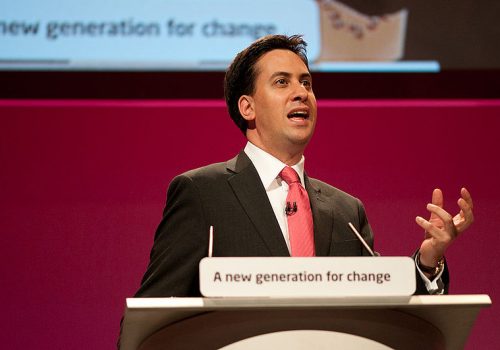 Ed Miliband at Labour Party conference, September 2010