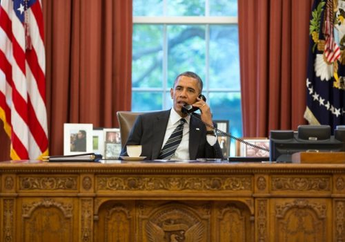 Barack Obama in the Oval Office, Sept. 27, 2013