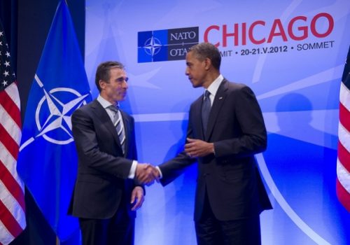 NATO Secretary General Anders Fogh Rasmussen and President Barack Obama