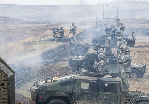 Soldiers of the 173rd Infantry Brigade Combat Team participating in Steadfast Jazz