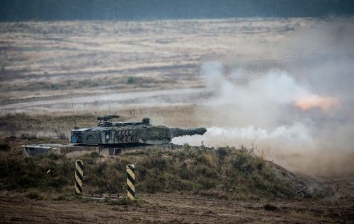 A Polish Leopard II tank participating in NATO Exercise Steadfast Jazz