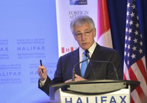 Secretary of Defense Chuck Hagel at the Halifax Forum