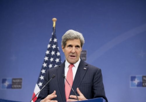 Secretary of State John Kerry at NATO HQ, December 3, 2013