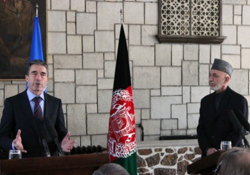 NATO Secretary General Anders Fogh Rasmussen in Afghanistan, March 4, 2013