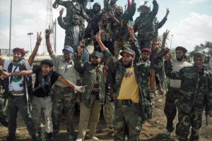 Essam Mohamed Fighters for Libya's anti-Gaddafi government, October 17, 2011