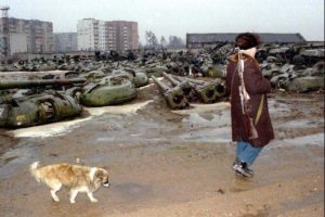 Remnants of Soviet-era tanks and cannons "reduced" into scrap in accordance with the CFE Treaty