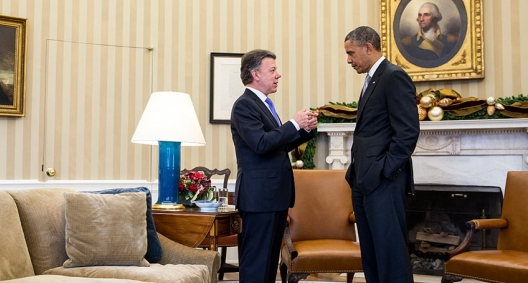President Obama Meets Colombia’s President Santos at the White House