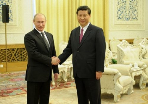 Vladimir Putin and Xi Jinping, June 6, 2012