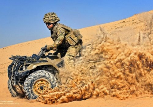 Soldier on a Quad Bike in Afghanistan