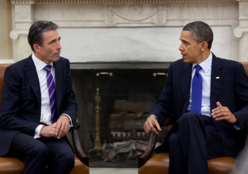NATO Secretary General Anders Fogh Rasmussen and President Barack Obama