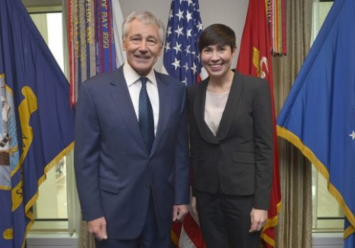 Secretary of Defense Chuck Hagel and Norwegian Defense Minister Ine Eriksen Søreide