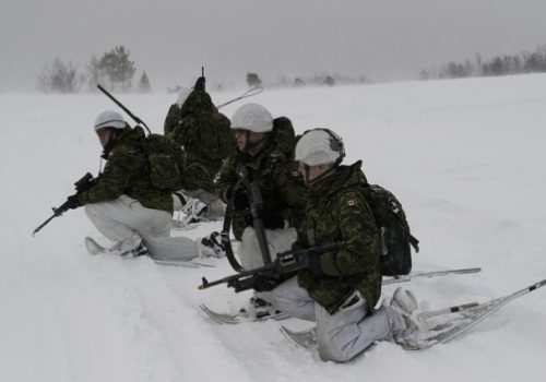 Canadian soldiers participating in NATO Exercise Cold Response 2012