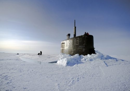 USS Connecticut in Arctic Ocean