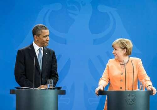 President Barack Obama and German Chancellor Angela Merkel, June 19, 2013