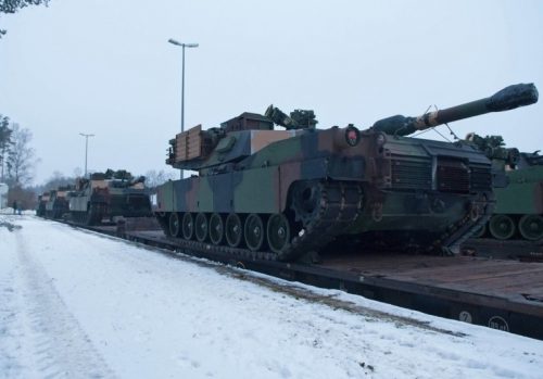 29 M1A2 SEP Abrams tanks arrived at the Grafenwoehr training facility
