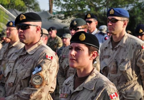 Canadian soldiers in Kabul, Sept. 11, 2011