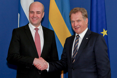 Swedish Prime Minister Fredrik Reinfeldt and Finnish President Sauli Niinistö