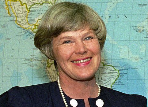 Former Finnish Minister of Defense Elisabeth Rehn at the Pentagon, May 19, 1993