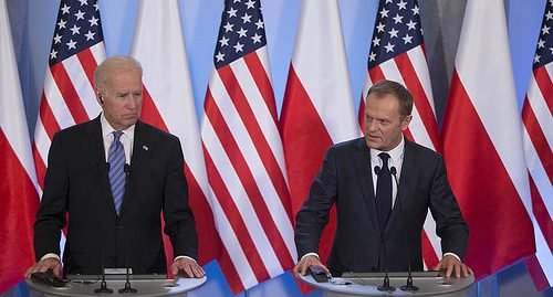 Vice President Joe Biden and Polish Prime Minister Donald Tusk, March 18, 2014