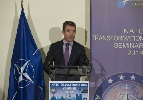 NATO Secretary General Anders Fogh Rasmussen, April 8, 2014