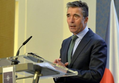 NATO Secretary General Anders Fogh Rasmussen in Prague